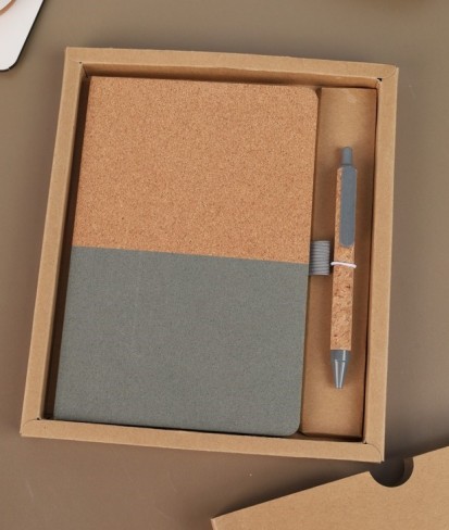 Cork Notebook & Pen Corporate Gift Set